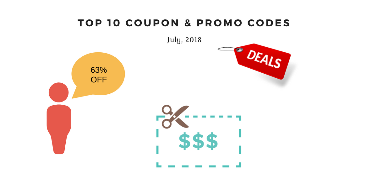 Top 10 Coupon & Promo Codes | July 2018