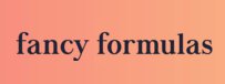 Fancy Formulas Logo